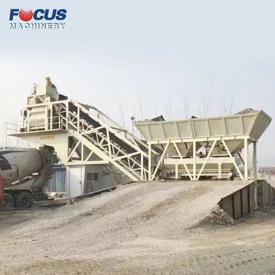 High Quality Mobile Concrete Batching Plant (YHZS75) with Favourable Price