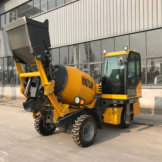 1m3 Model Mobile High Efficiency Self Propelled Mobile Concrete Mixer 1cubic Meter Per Batch Self Loading Concrete Mixer