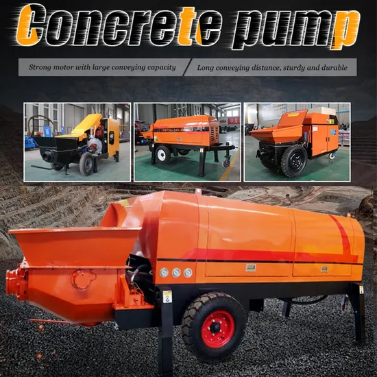 Free Shipping Concrete Machinery Portable Mobile Diesel Electric Trailer Mounted Mini Concrete Conveying Pumping Machine Cement Transfer Pump