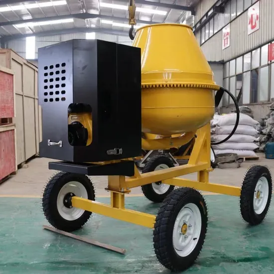 350L 400L 500L Capacity Diesel Gasoline Electric Portable Mini 4 Wheels Concrete Mixers